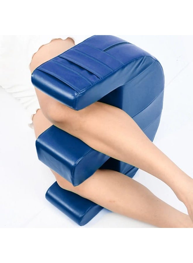 U-Shaped Bedridden Patient Turning Device – Multifunctional Turnover Pillow for Elderly & Paralysis Care – Waterproof PU Leather Pressure Sore Prevention Cushion – Blue Assistive Device for Easy Position Changes - Image 1